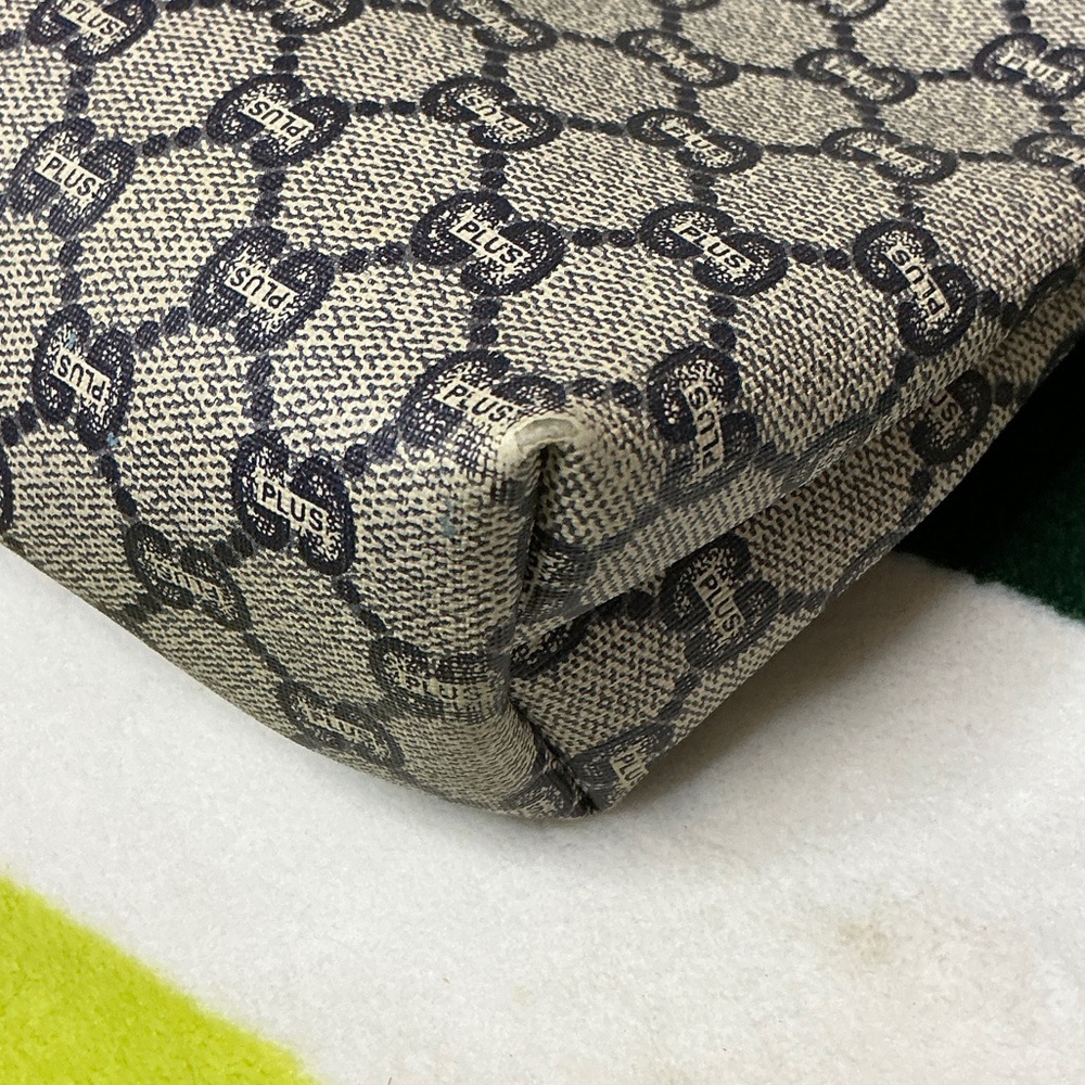 Rare Gucci Plus Beige and Blue Signature Pouch/Clutch - Picture 14 of 15
